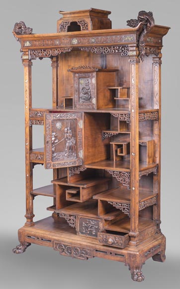 Cabinet with shelves inspired by the Far East Cabinet with shelves inspired by the Far East-1