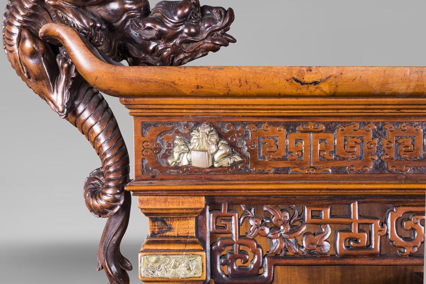 Cabinet with shelves inspired by the Far East Cabinet with shelves inspired by the Far East-5