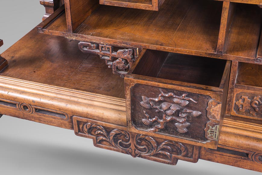 Cabinet with shelves inspired by the Far East Cabinet with shelves inspired by the Far East-10