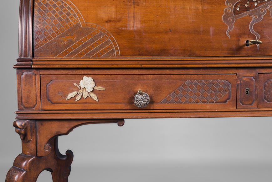 Japanese style cylinder desk Japanese style cylinder desk-3