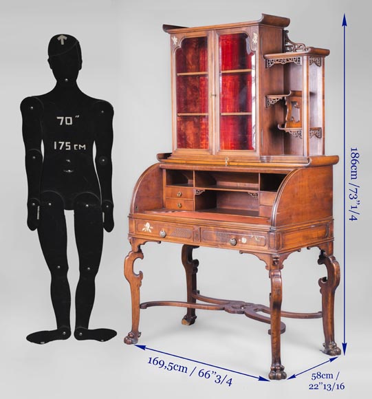 Japanese style cylinder desk Japanese style cylinder desk-13