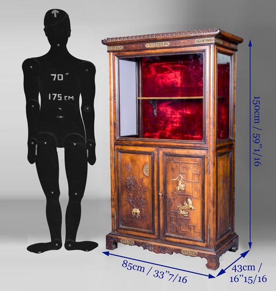 Display cabinet with Far Eastern decoration in the style of Gabriel Viardot (1830-1906) Display cabinet with Far Eastern decoration in the style of Gabriel Viardot (1830-1906)-8
