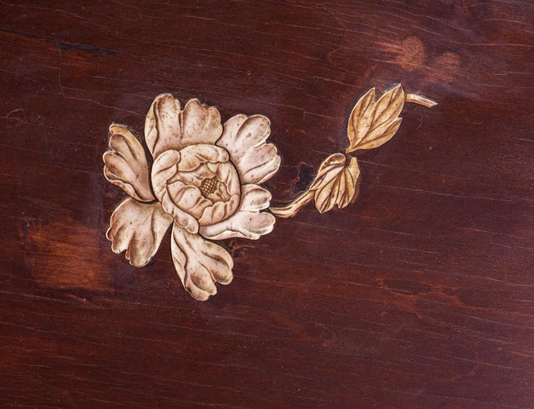 Maison des Bambous Alfred PERRET et Ernest VIBERT (attributed to) - Japanese style bed with dragon Maison des Bambous Alfred PERRET et Ernest VIBERT (attributed to) - Japanese style bed with dragon-4