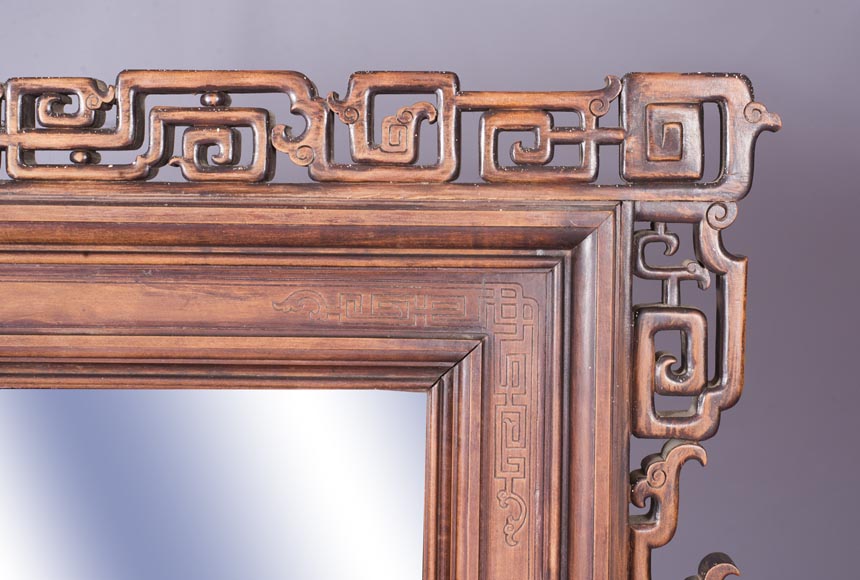 An antique Japonisme style trumeau with winged dragon An antique Japonisme style trumeau with winged dragon-3