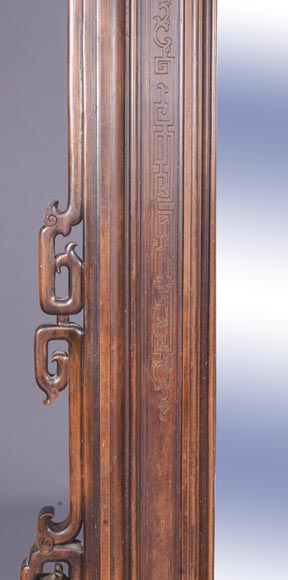 An antique Japonisme style trumeau with winged dragon An antique Japonisme style trumeau with winged dragon-7