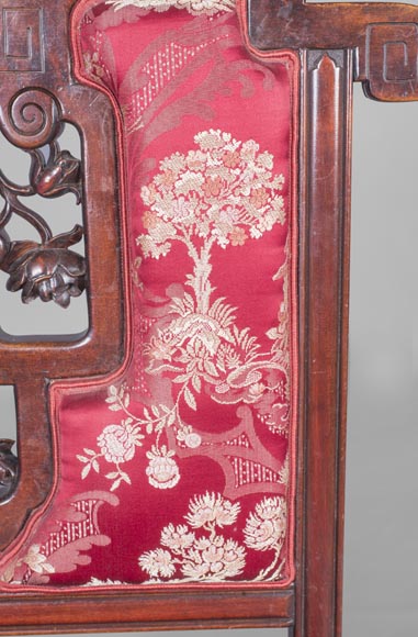 Cyrille RUFFIER DES AIMES (1844-1916) - Set of two chairs and an armchair inspired by the Far East Cyrille RUFFIER DES AIMES (1844-1916) - Set of two chairs and an armchair inspired by the Far East-21