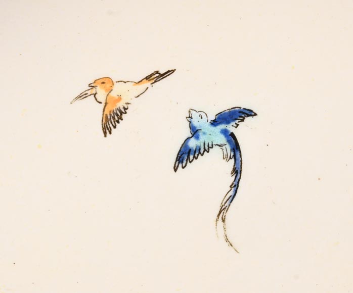 Manufacture Jules Vieillard & Cie, set of seven Japonist plates-7
