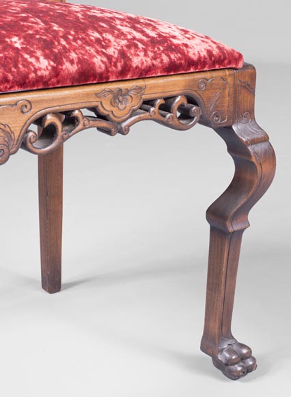 Pair of chair with openwork backseat in the taste of Japan Pair of chair with openwork backseat in the taste of Japan-3