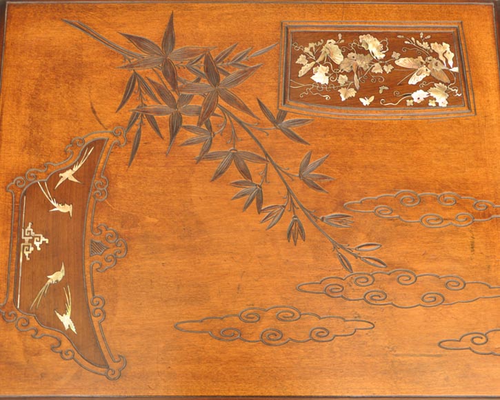 Gabriel Viardot (attributed to) - Japanese style table with gilded bronze decorations Gabriel Viardot (attributed to) - Japanese style table with gilded bronze decorations-6