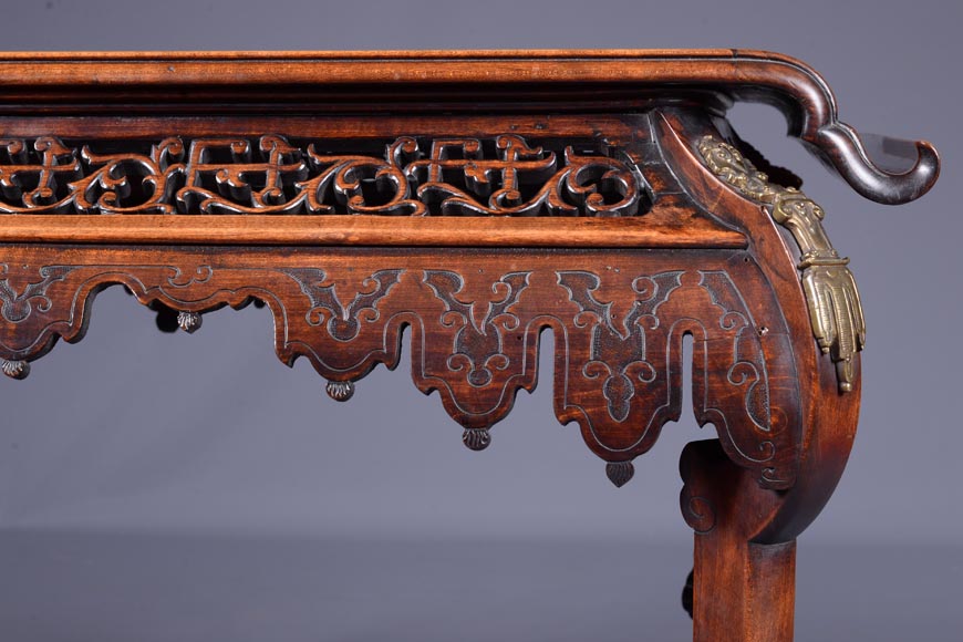 Gabriel Viardot (attributed to), Japanese table with bones birds marquetery, circa 1870-1880 Gabriel Viardot (attributed to), Japanese table with bones birds marquetery, circa 1870-1880-6