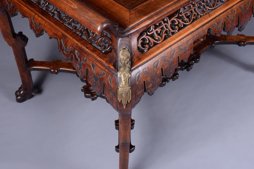 Gabriel Viardot (attributed to), Japanese table with bones birds marquetery, circa 1870-1880 Gabriel Viardot (attributed to), Japanese table with bones birds marquetery, circa 1870-1880-8