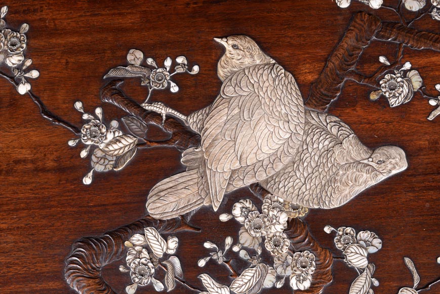 Gabriel Viardot (attributed to), Japanese table with bones birds marquetery, circa 1870-1880 Gabriel Viardot (attributed to), Japanese table with bones birds marquetery, circa 1870-1880-10