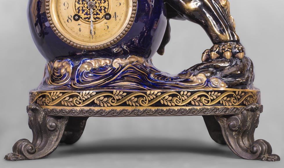 Japanese style clock set with Fô dog Japanese style clock set with Fô dog-2