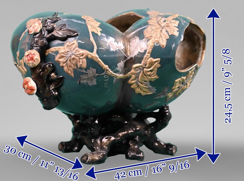 Nature made vase, (Attributed to) Émile GALLÉ for the Lunéville factory Nature made vase, (Attributed to) Émile GALLÉ for the Lunéville factory-11