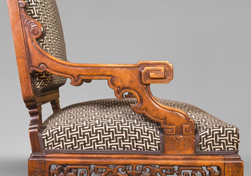 Gabriel VIARDOT (attributed to) - Set of two dragon chairs Gabriel VIARDOT (attributed to) - Set of two dragon chairs-6