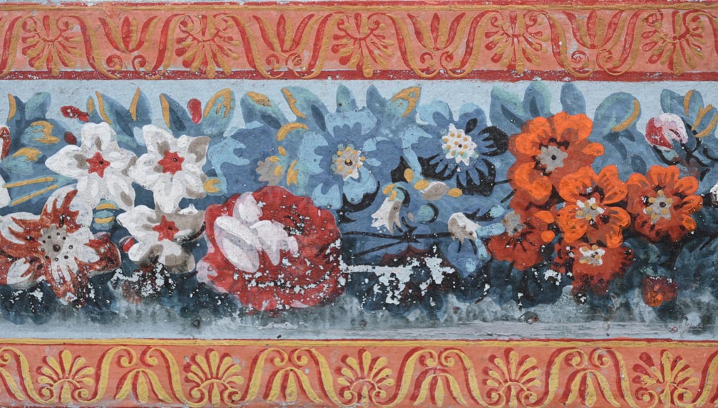 A beautiful set of polychrome wallpaper from a room-11