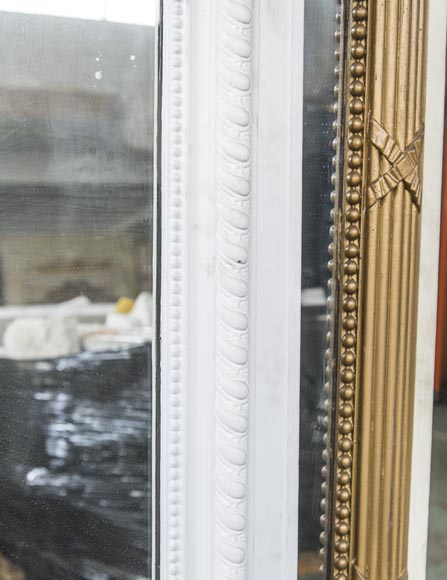 An antique Louis XV style overmantel with asymetric shell and crossbow pediment An antique Louis XV style overmantel with asymetric shell and crossbow pediment-3