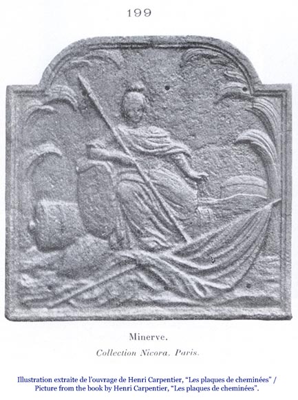 An antique fireback with Minerva, 18th century An antique fireback with Minerva, 18th century-6