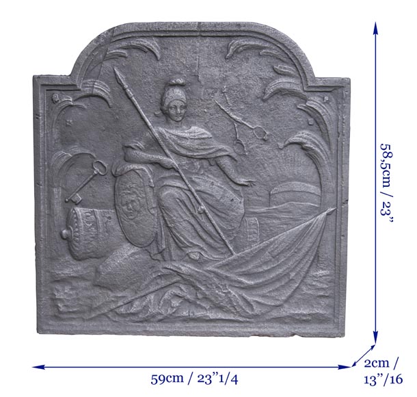 An antique fireback with Minerva, 18th century An antique fireback with Minerva, 18th century-7