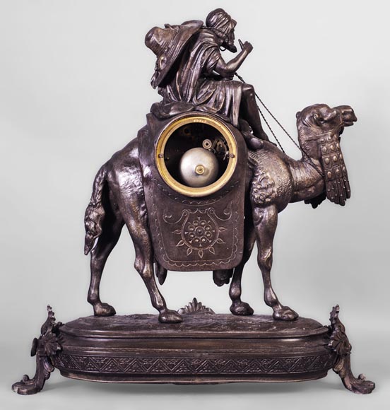 Clock with a egyptian meharist on his mount, late 19th century Clock with a egyptian meharist on his mount, late 19th century-8