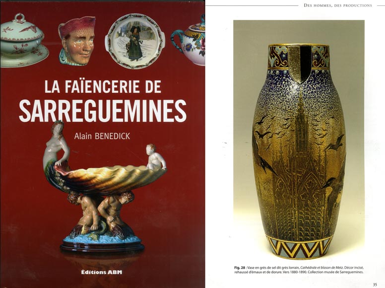 SARREGUEMINES MANUFACTURE - Sandstone vase SARREGUEMINES MANUFACTURE - Sandstone vase