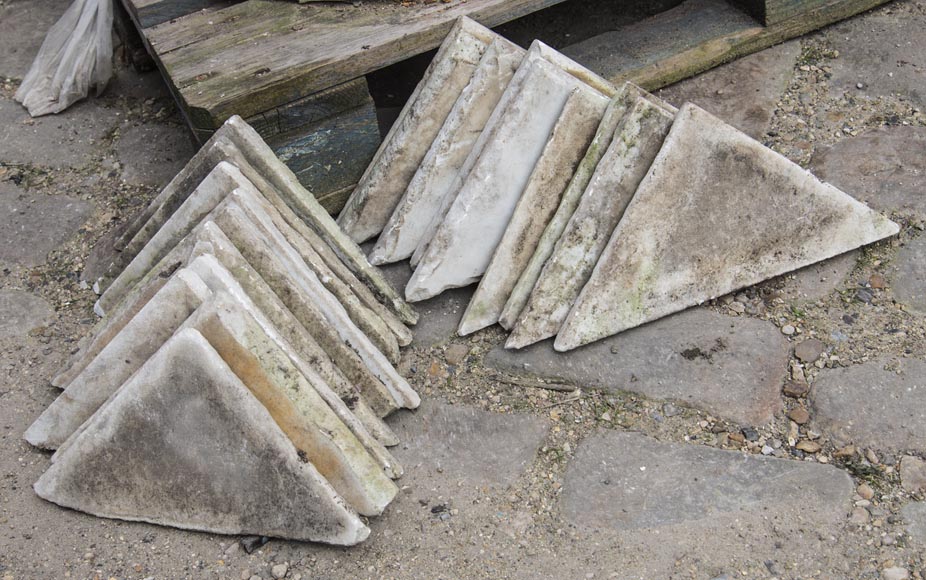 Small set of 18th century marble slabs Small set of 18th century marble slabs-2