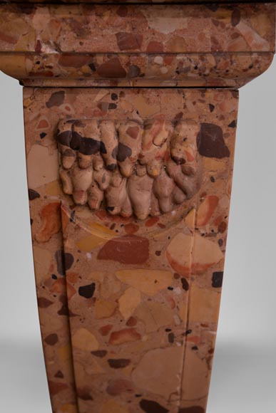 Important Napoleon III antique console in Aleppo breach marble Important Napoleon III antique console in Aleppo breach marble-5