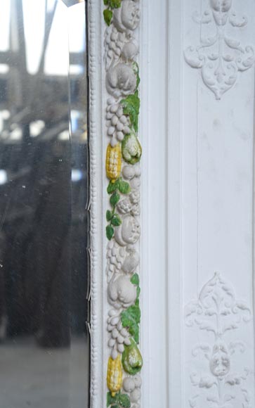 Napoleon III style overmantel pierglass with carved decoration of a garland of fruits Napoleon III style overmantel pierglass with carved decoration of a garland of fruits-4
