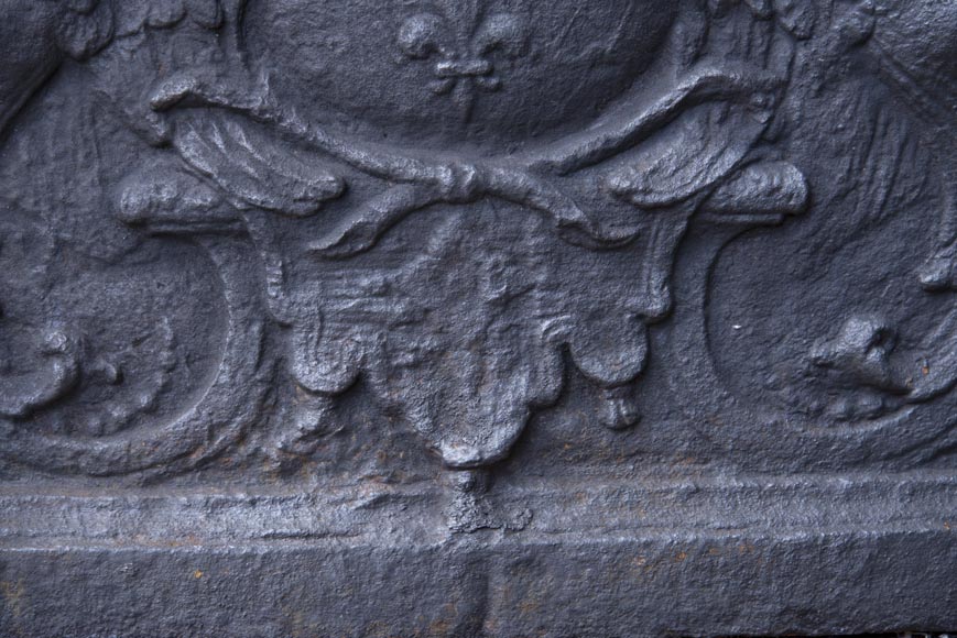 Modern fireback with French Arms and Roi-Soleil Modern fireback with French Arms and Roi-Soleil-4