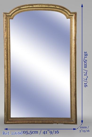 Louis-Philippe style trumeau made out of gilded stucco and wood with pearl decoration Louis-Philippe style trumeau made out of gilded stucco and wood with pearl decoration -5