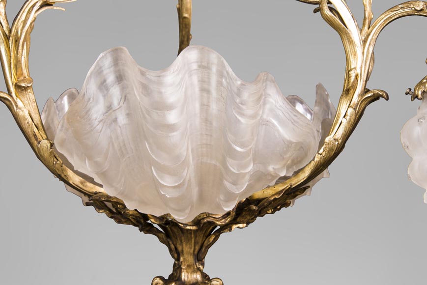 Antique chandelier in the Regency style with shells Antique chandelier in the Regency style with shells-5