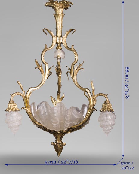 Antique chandelier in the Regency style with shells Antique chandelier in the Regency style with shells-7