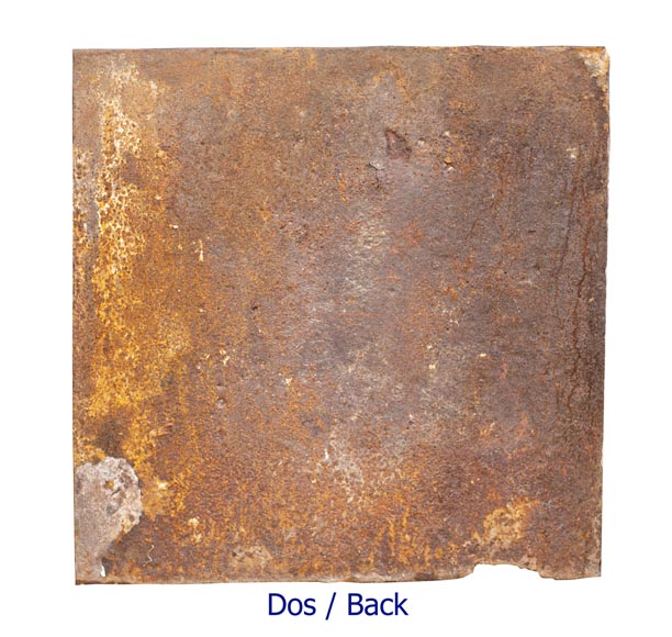 18th century fireback with French and Navarre arms 18th century fireback with French and Navarre arms-5