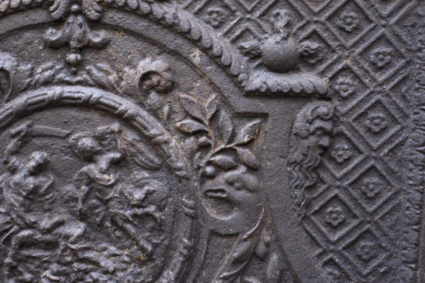 An antique fireback representing the Sacrifice of Isaac An antique fireback representing the Sacrifice of Isaac-3