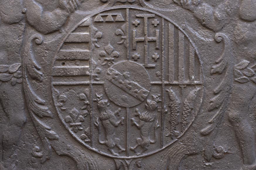 18th century fireback with the coat of arms of Leopold I Duke of Lorraine 18th century fireback with the coat of arms of Leopold I Duke of Lorraine-1