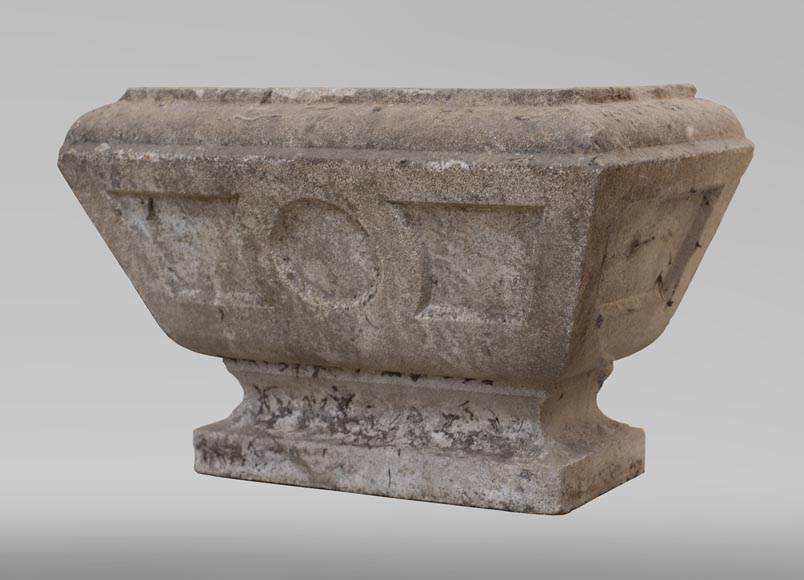19th century stone planter 19th century stone planter-0