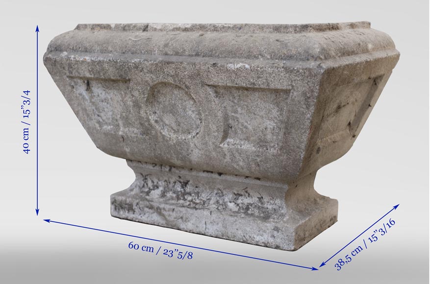 19th century stone planter 19th century stone planter-5