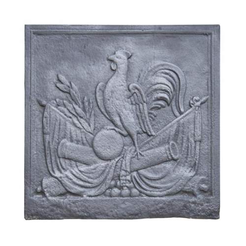 Modern fireback with the Gallic rooster decoration