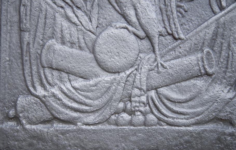 Modern fireback with the Gallic rooster decoration Modern fireback with the Gallic rooster decoration-2