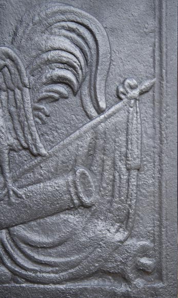 Modern fireback with the Gallic rooster decoration Modern fireback with the Gallic rooster decoration-3