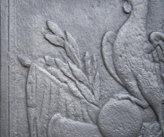 Modern fireback with the Gallic rooster decoration Modern fireback with the Gallic rooster decoration-4