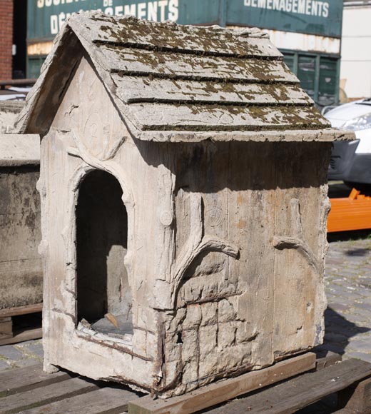 Beautiful cement doghouse in Rocaille style Beautiful cement doghouse in Rocaille style-2