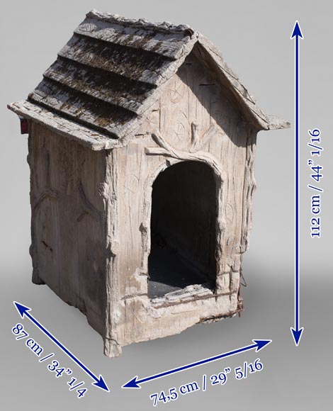 Beautiful cement doghouse in Rocaille style Beautiful cement doghouse in Rocaille style-7
