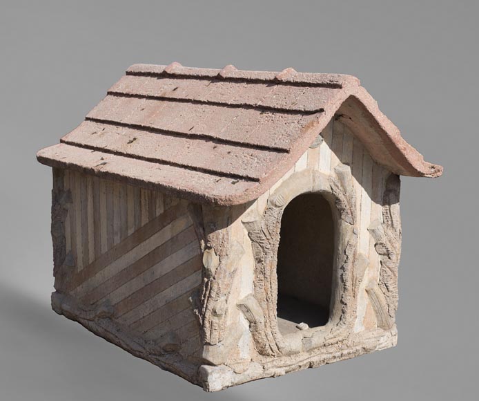 Beautiful cement doghouse in Rocaille style Beautiful cement doghouse in Rocaille style-0