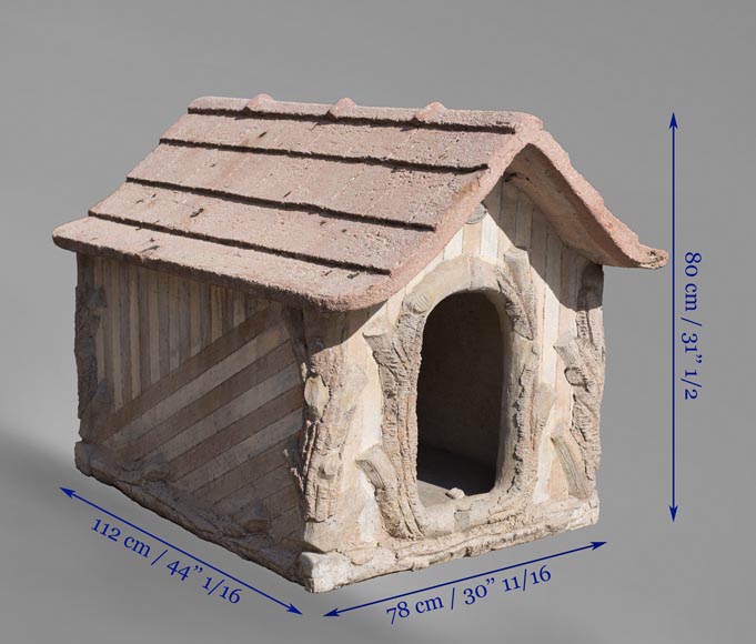 Beautiful cement doghouse in Rocaille style Beautiful cement doghouse in Rocaille style-10
