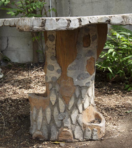 Rocaille style garden table made out of cement Rocaille style garden table made out of cement-4