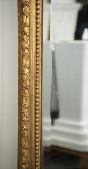 Antique gilded Trumeau, Napoleon III style, with a bevelled mirror Antique gilded Trumeau, Napoleon III style, with a bevelled mirror-4