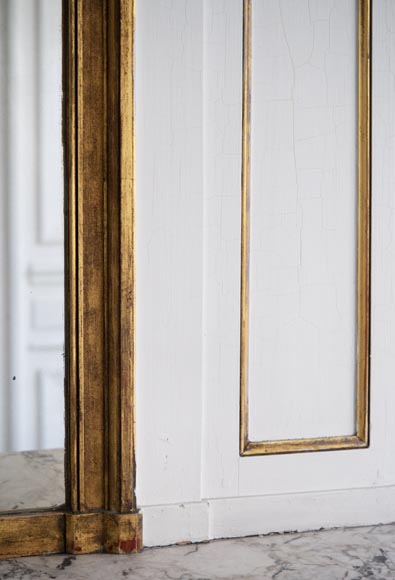 Antique trumeau decorated with an oil on canvas representing a lively landscape Antique trumeau decorated with an oil on canvas representing a lively landscape-3