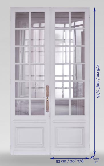 Set of 4 double door with small windows Set of 4 double door with small windows-7