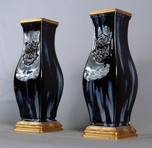 Albert-Ernest CARRIER-BELLEUSE (model by), SÈVRES Manufacture, Kin-Te-Tchin vase, 1884-3